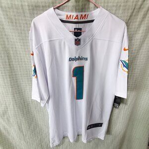 Miami Dolphins Tua Tagovailoa No 1 White Nike Jersey
